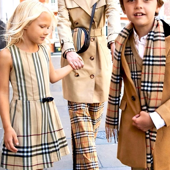 Burberry Nova Check Sheath Buckle Pleated Ruffle Sleeveless Heritage Dress - Picture 3 of 7